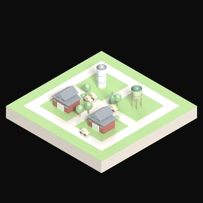 Dairy Yard - 3D icon from Industry and Transport Scenes