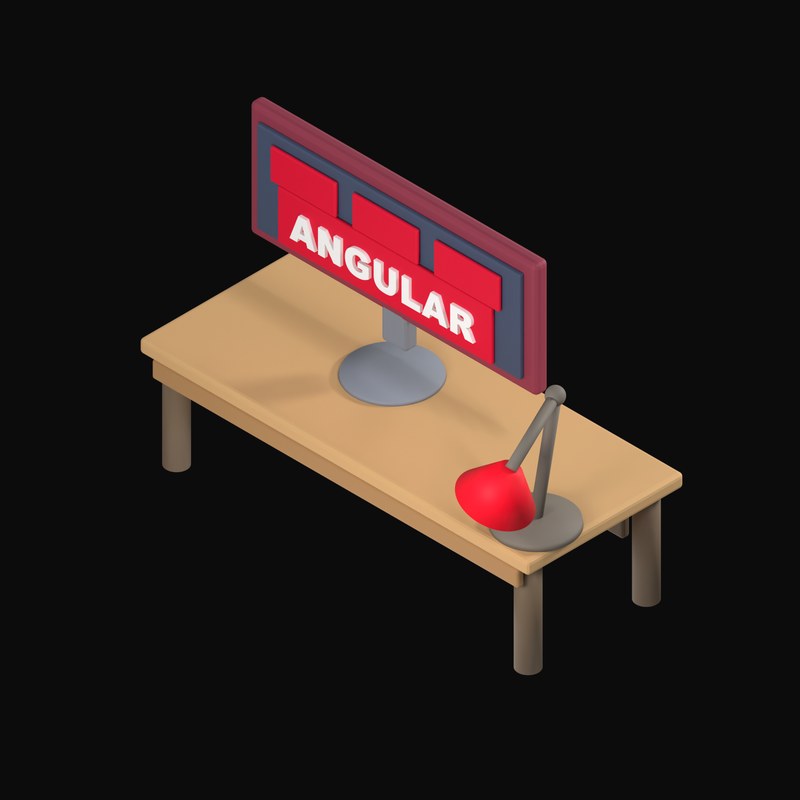 Angular Routes on an Ultrawide Monitor - 3D icon from Isometric Developer Stack Desks 3D Icons