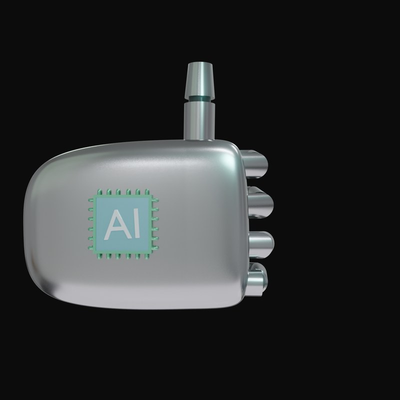 Silver Thumbs Up Robot Hand 3D Icon - 3D icon from Robot Hand Gestures 3D Icons