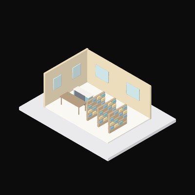 Library Reading Room - illustration from Interior Scene Icons