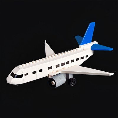 Toy Brick Airplane - Plastic 3 - 3D icon from Toy Brick Vehicles - Plastic