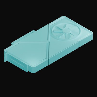 Cyan Graphics Card 3D Icon - 3D icon from Graphics Card Colourways