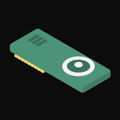 Green GPU Graphics Card Icon - illustration from AI Chip and Processor Icons