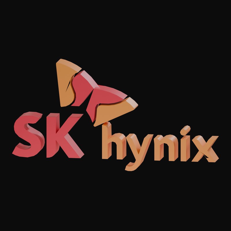 SK hynix 3D Logo - 3D icon from AI Compute Wordmark Logos