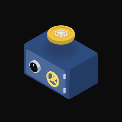 BNB Floating Over a Safe (Back) - animated icon from Crypto & Currency Safe Float
