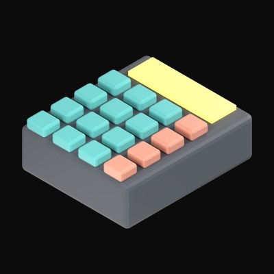 Desk Calculator - 3D icon from Data and Analytics 3D Icons