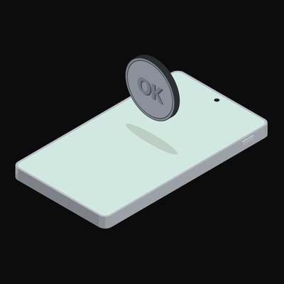 Phone OKB Floating - animated icon from Crypto and World Currency Phone Float