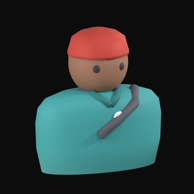 Courier in a Backwards Cap with a Satchel Strap - 3D icon from People and Profession Avatars 3D Icons