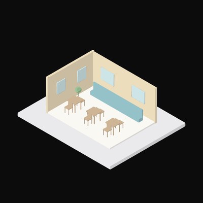Bistro Dining Room - illustration from Interior Scene Icons