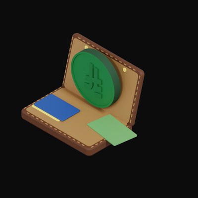 Saudi Riyal Floating Over a Wallet - 3D icon from Crypto & Currency Wallet Float