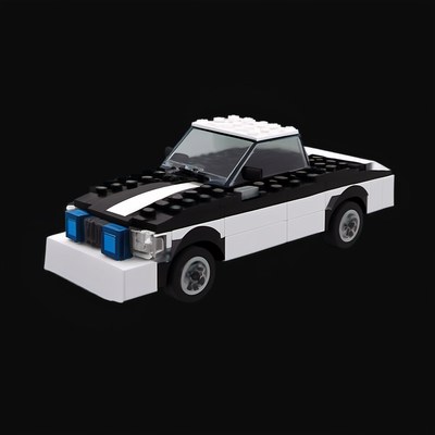 Toy Brick Police Car - Clay 4 - 3D icon from Toy Brick Vehicles - Clay
