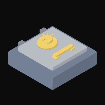 Floor Safe with Combination Dial - illustration from Payment and Commerce Hardware Icons