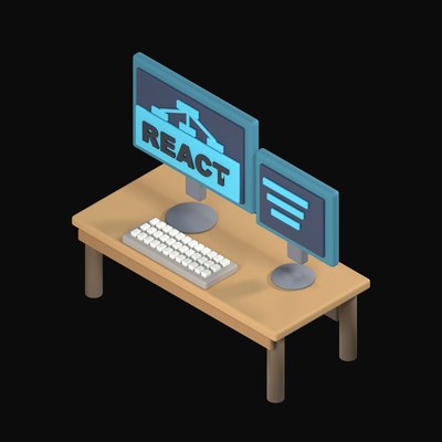 Isometric Developer Stack Desks 3D Icons - 30 3D assets