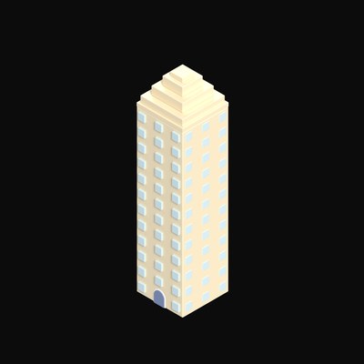 Stepped Ziggurat Tower - 3D icon from Clay Buildings & Cottages