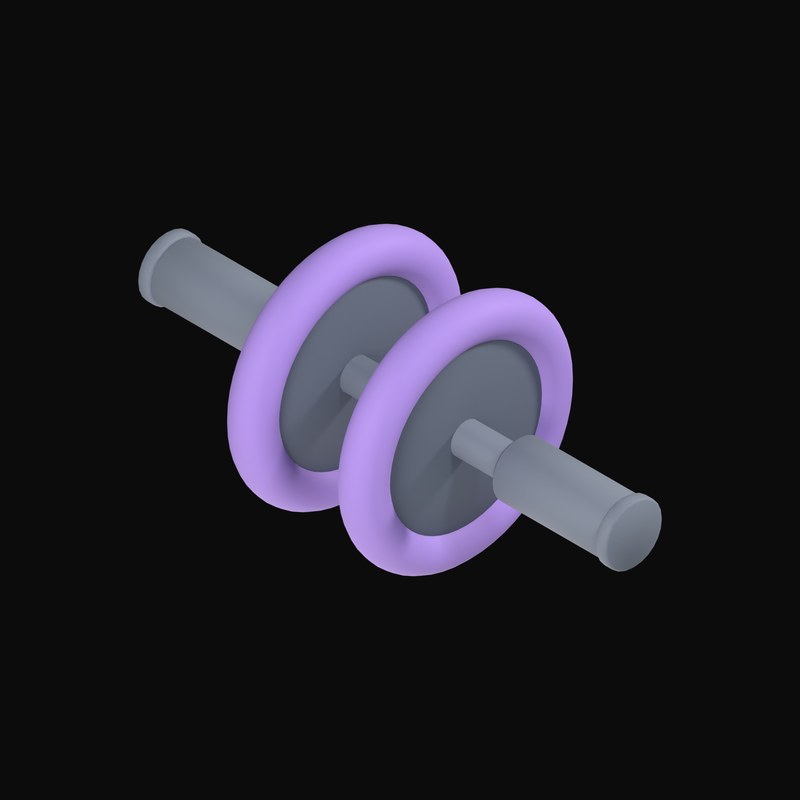Ab Roller Wheel - 3D icon from Fitness and Gym Equipment 3D Icons