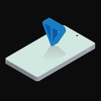 Phone Toncoin Floating - animated icon from Crypto and World Currency Phone Float