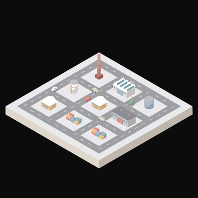 Industry and Transport Scenes Icons - 24 Illustration assets
