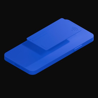 Blue Credit Card and Phone 3D Icon - 3D icon from Credit Card and Phone 3D Icons