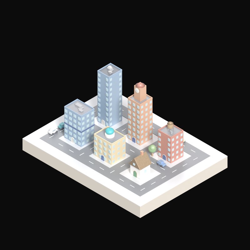 Compact Corner Block - 3D icon from City Scenes