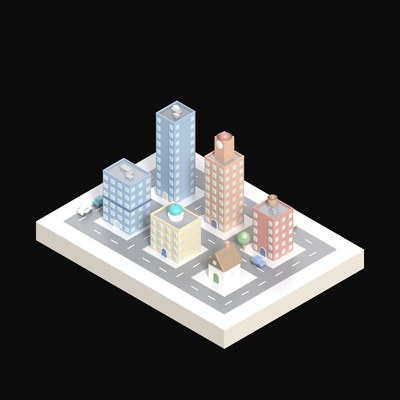 Compact Corner Block - 3D icon from City Scenes