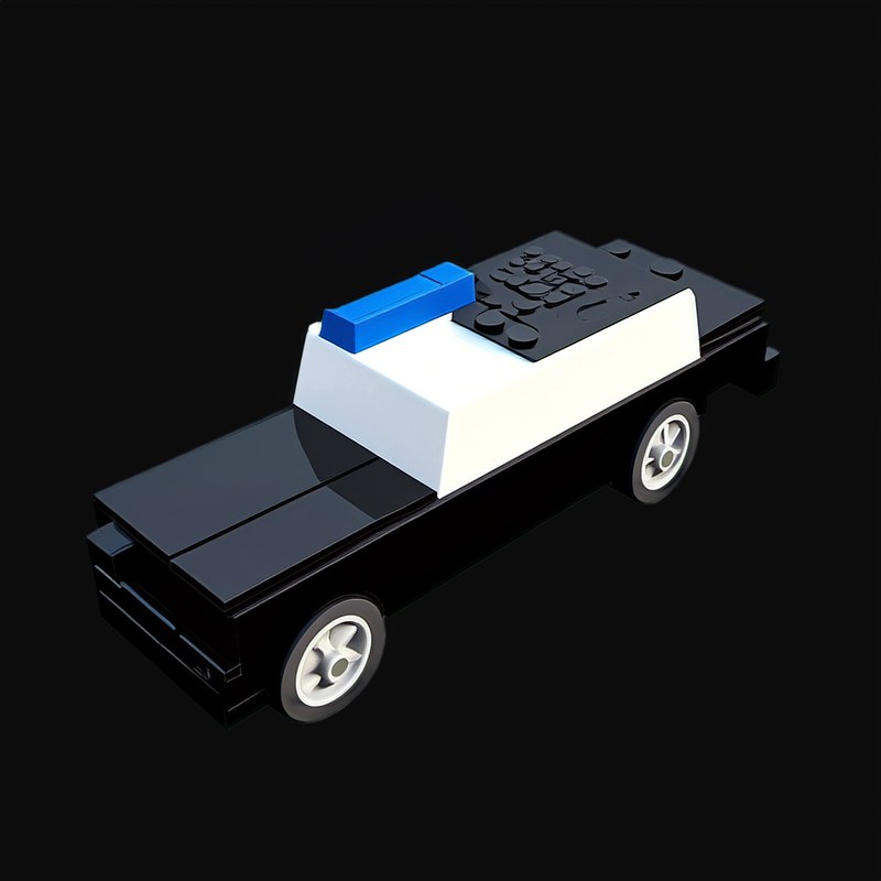 Toy Brick Police Car - Clay 2 - 3D icon from Toy Brick Vehicles - Clay