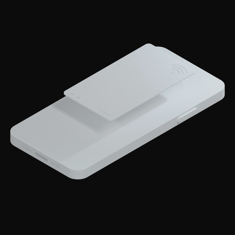 White Credit Card and Phone 3D Icon - 3D icon from Credit Card and Phone 3D Icons