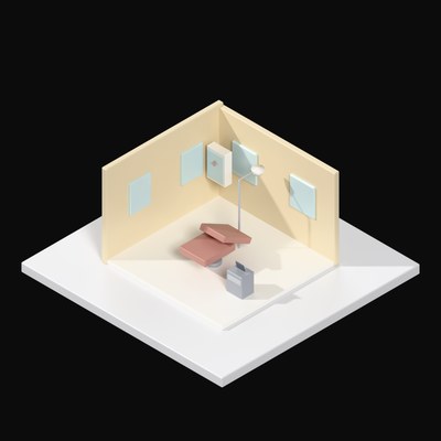 Dental Treatment Bay - 3D icon from Interior Scenes