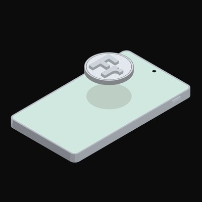 Phone Swiss Franc Floating Back - animated icon from Crypto and World Currency Phone Float