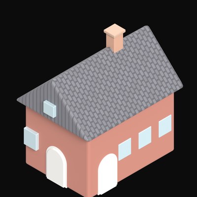 Rusty Oxide Boathouse - 3D icon from Clay Buildings & Cottages