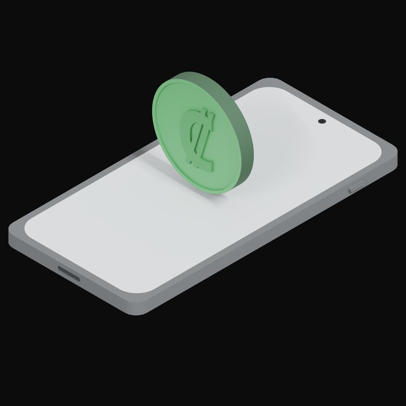 Phone Costa Rican Colon Floating - 3D icon from Crypto and World Currency Phone Float
