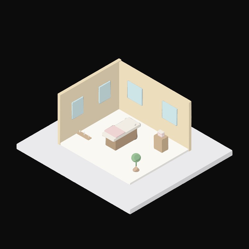 Spa Treatment Room - illustration from Interior Scene Icons
