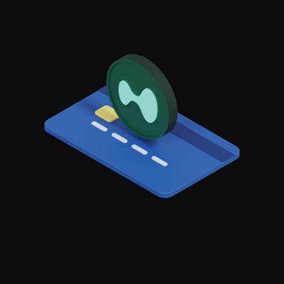 Hyperliquid Floating Over a Credit Card - 3D icon from Crypto & Currency Credit Card Float