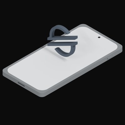 Phone Stellar Floating - 3D icon from Crypto and World Currency Phone Float