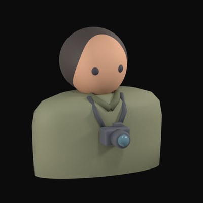 Photographer with a Camera on a Neck Strap - 3D icon from People and Profession Avatars 3D Icons