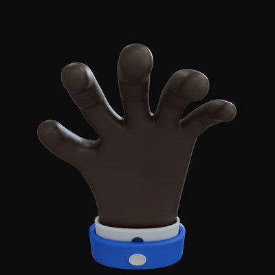 Black Grabbing Business Hand 3D Icon - 3D icon from Business Hand Gestures 3D Icons