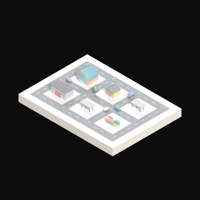 Train Shed Terminus - 3D icon from Industry and Transport Scenes