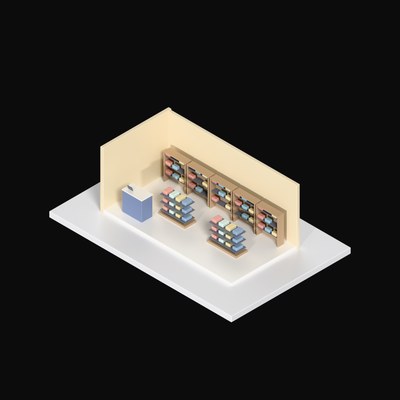 Convenience Store Aisle - 3D icon from Interior Scenes