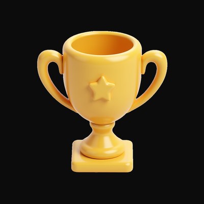 Gold Football Trophy - 3D icon from World Cup Football Season