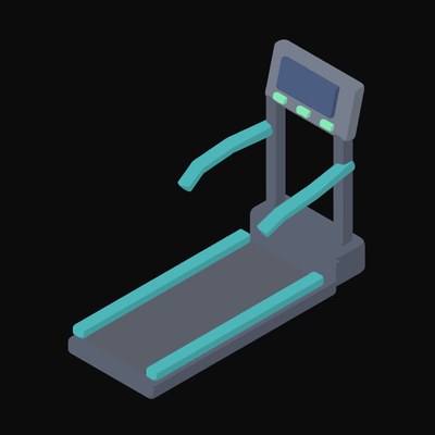 Running Treadmill Animated Icon - animated icon from Fitness and Gym Equipment Animated Icons