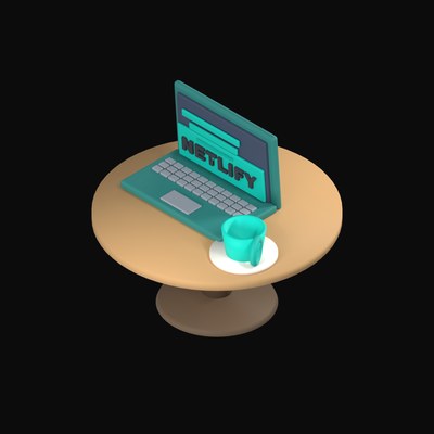 Netlify Deploy Log on a Cafe Table - 3D icon from Isometric Developer Stack Desks 3D Icons