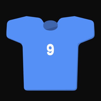 Floating Royal Blue Football Jersey - animated icon from World Cup Football Kit - Animated
