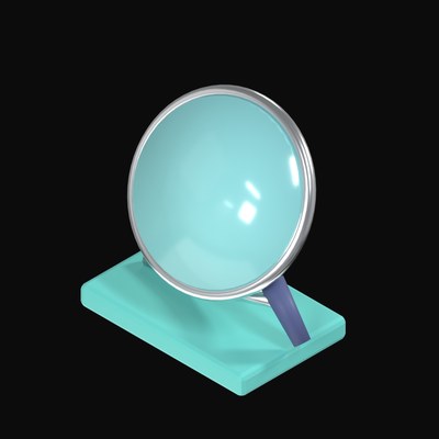 Magnifier Over a Line Graph - 3D icon from Data and Analytics 3D Icons