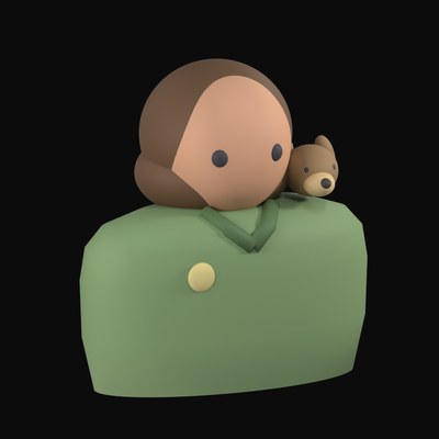 Vet in Olive Scrubs with a Dog on the Shoulder - 3D icon from People and Profession Avatars 3D Icons