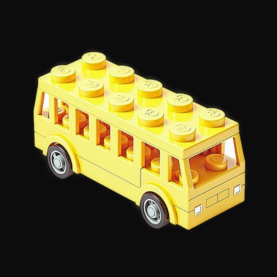 Toy Brick Vehicles - Plastic - 36 3D assets
