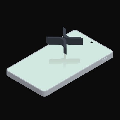 Phone XRP Floating Back - illustration from Crypto and World Currency Phone Float