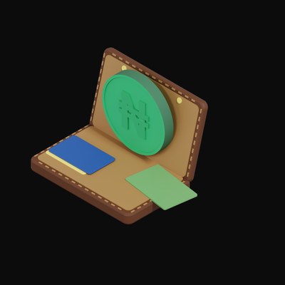 Nigerian Naira Floating Over a Wallet - 3D icon from Crypto & Currency Wallet Float