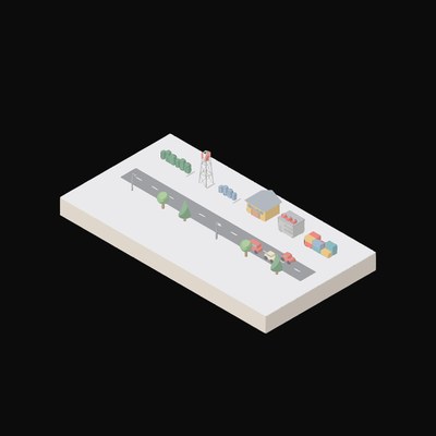 Street Fibre Cabinets - illustration from Isometric AI Infrastructure Scene Icons