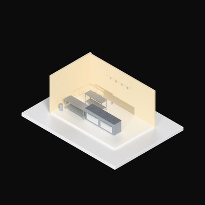 Restaurant Kitchen Line - 3D icon from Interior Scenes