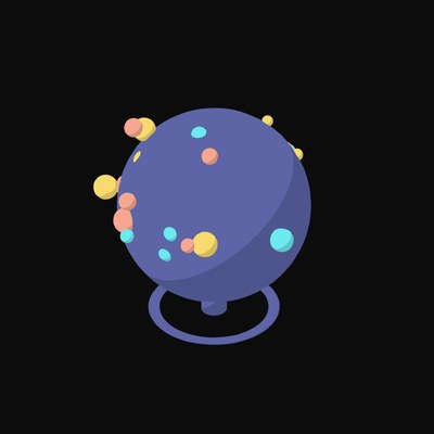 Scatter Plot Globe Animated Icon - animated icon from Data and Analytics Motion Icons
