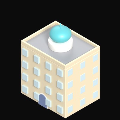 Civic Hall - 3D icon from Clay Buildings & Cottages